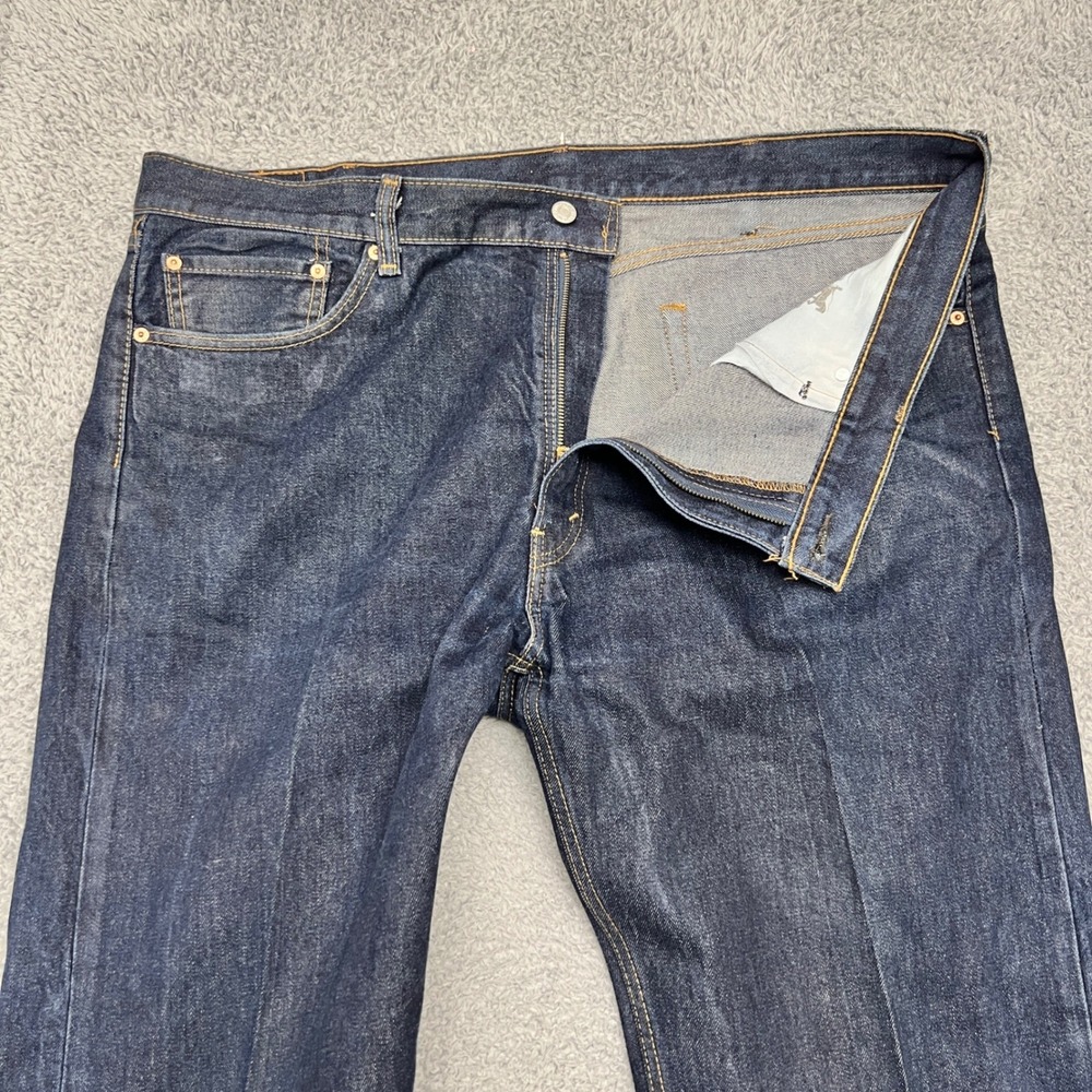 Levis 505 Jeans Mens 42x32‎ Indigo Blue Excellent Straight Leg Dark Wash Denim